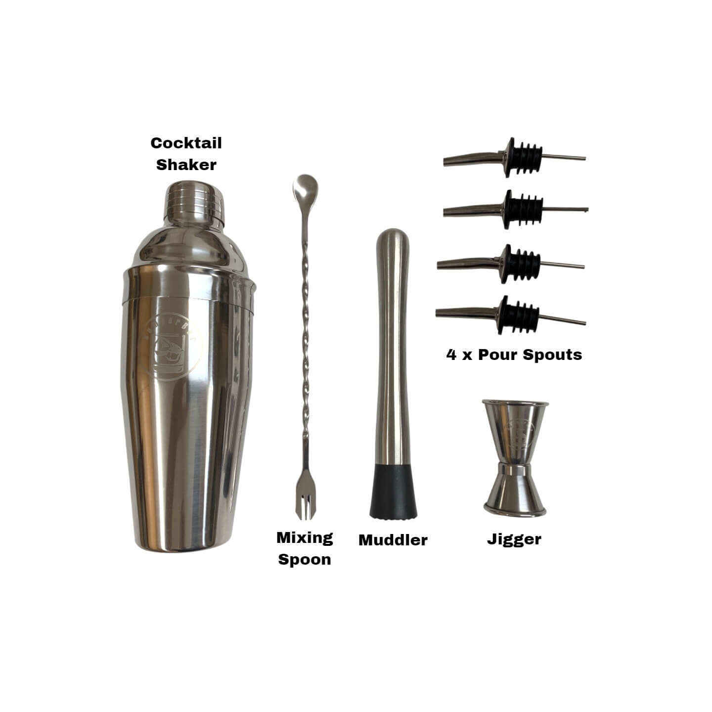 BumperBar Stainless Cocktail Shaker Set